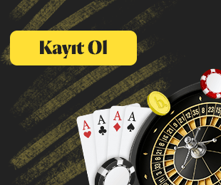 Rulet masası ve oyun kartlarıyla üyelik daveti